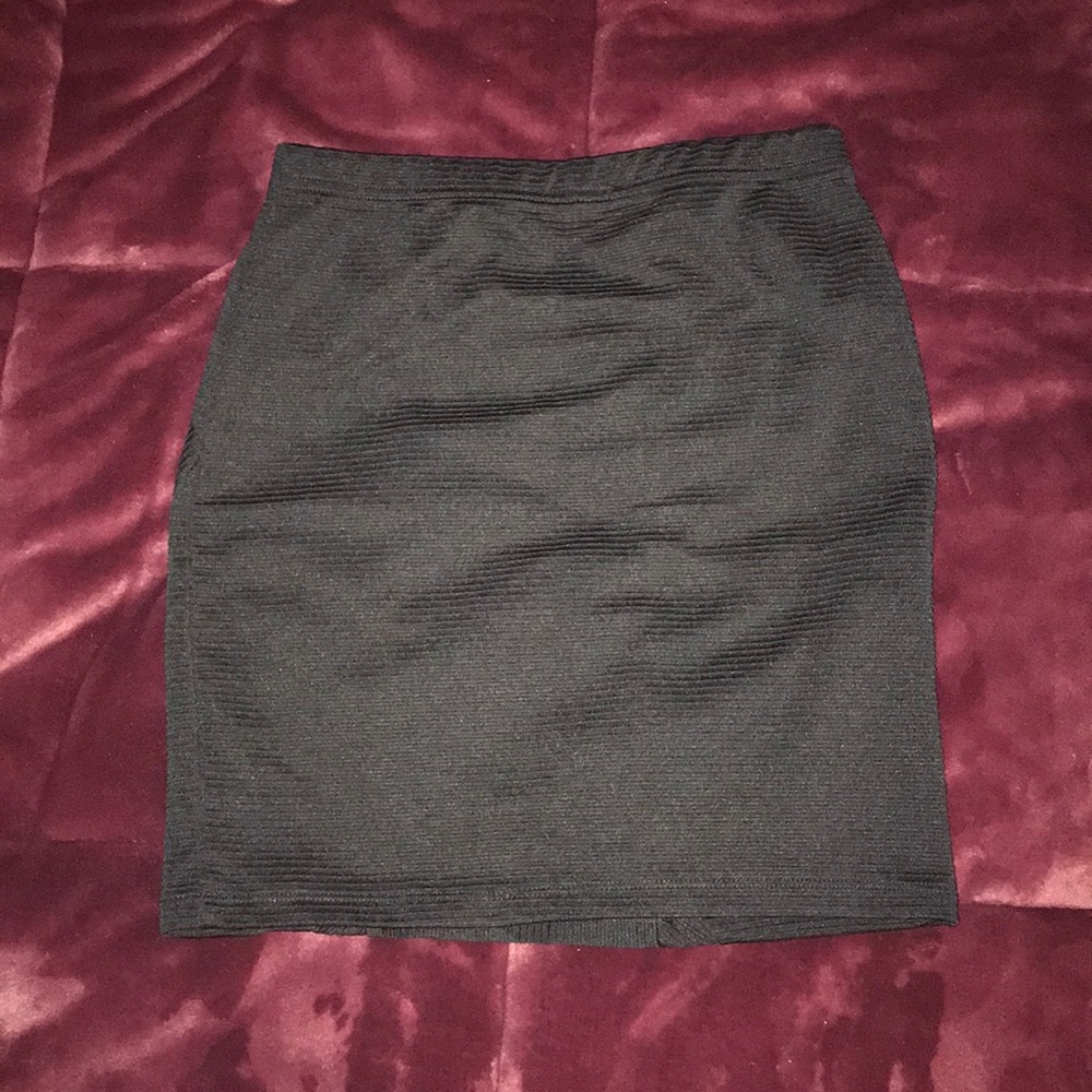 Black Ribbed Skirt